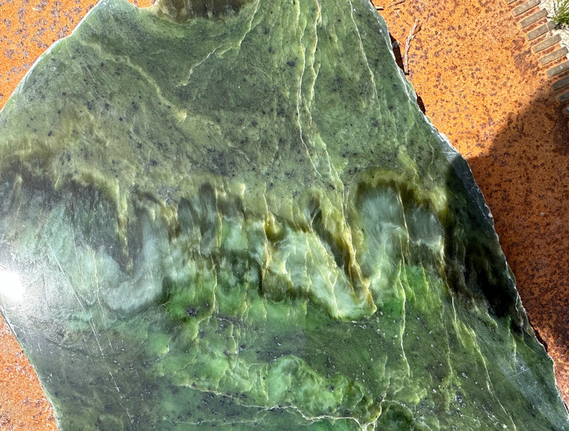Large Polar Jade Canadian Slab, 27"