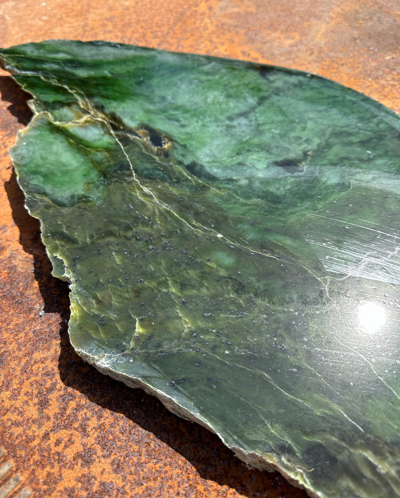 Large Polar Jade Canadian Slab, 27"