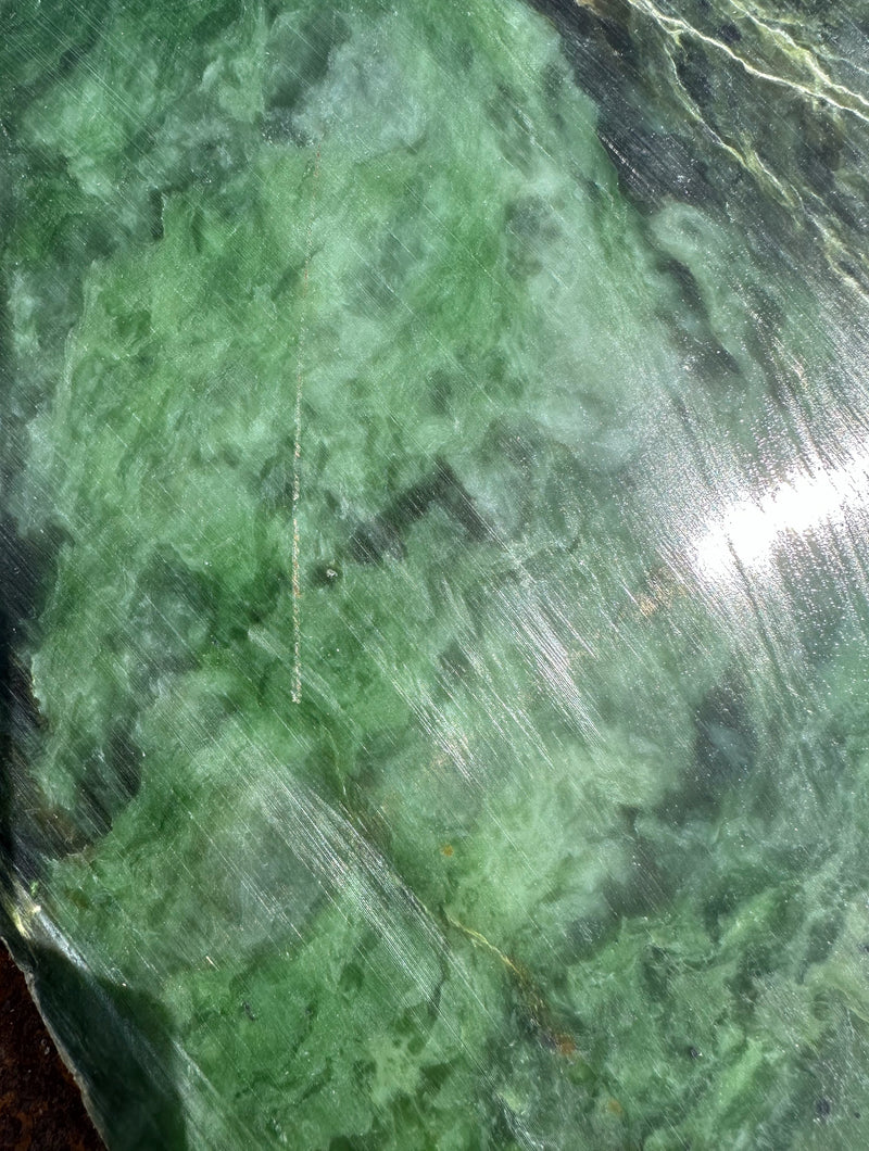 Large Polar Jade Canadian Slab, 27"