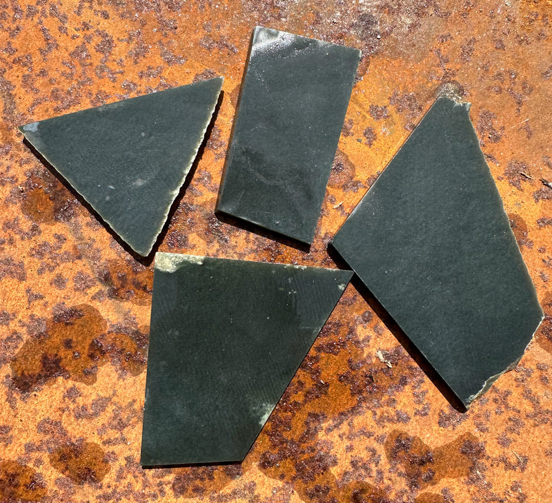 Wyoming Jade Dark Olive Slabs, total weight 172grams