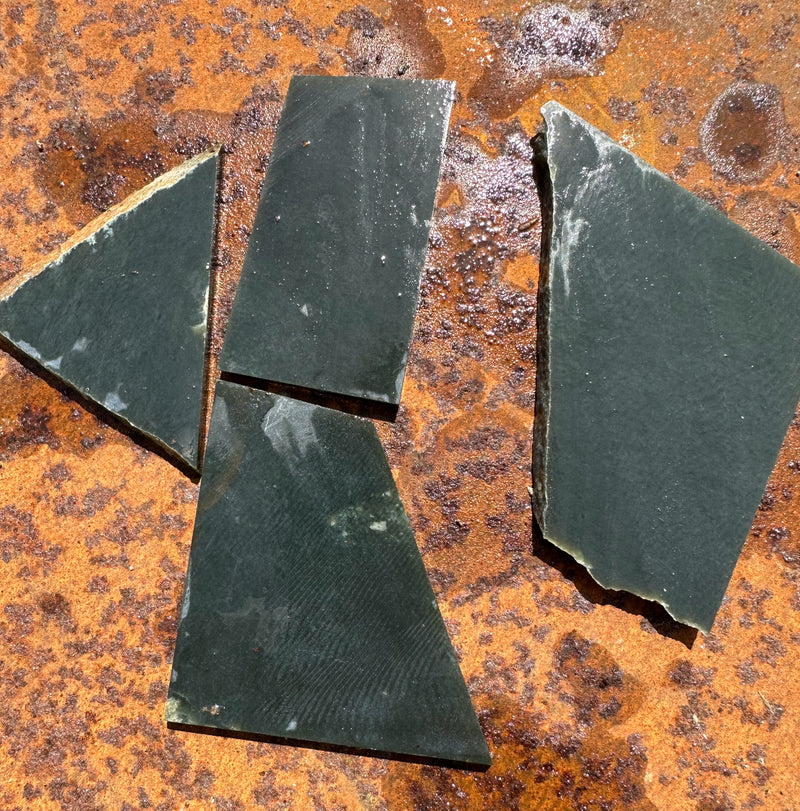 Wyoming Jade Dark Olive Slabs, total weight 172grams