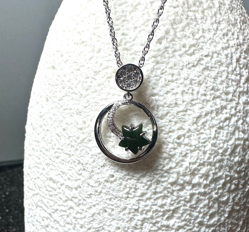 Silver Star and Moon Pendant - 5817