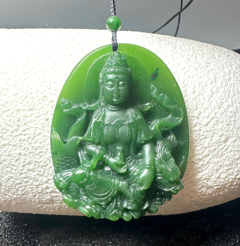 AA Guanyin and Dragon Pendant - 2