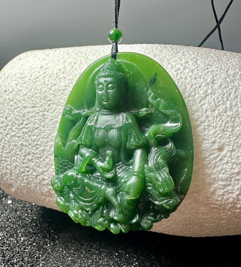 AA Guanyin and Dragon Pendant - 2