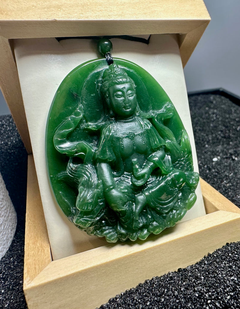 AA Guanyin and Dragon Pendant - 2