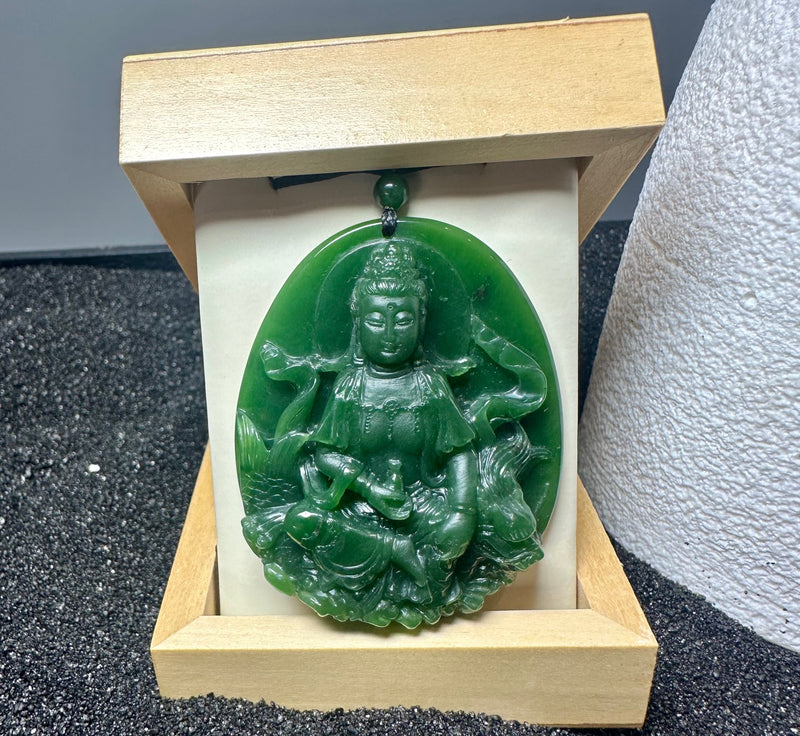 AA Guanyin and Dragon Pendant - 2