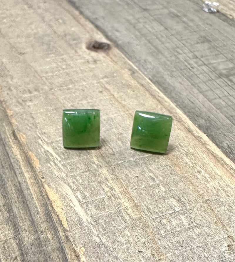 8mm Square Stud Earrings, 0947