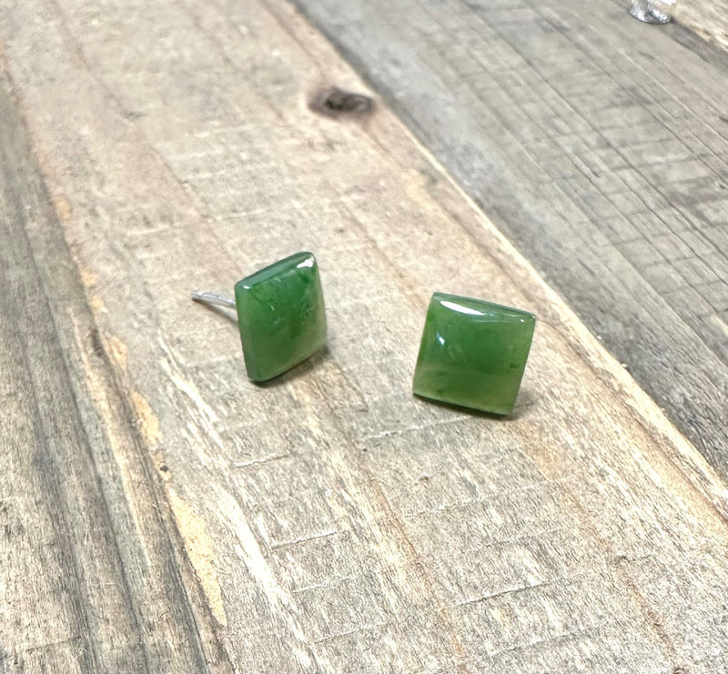 8mm Square Stud Earrings, 0947