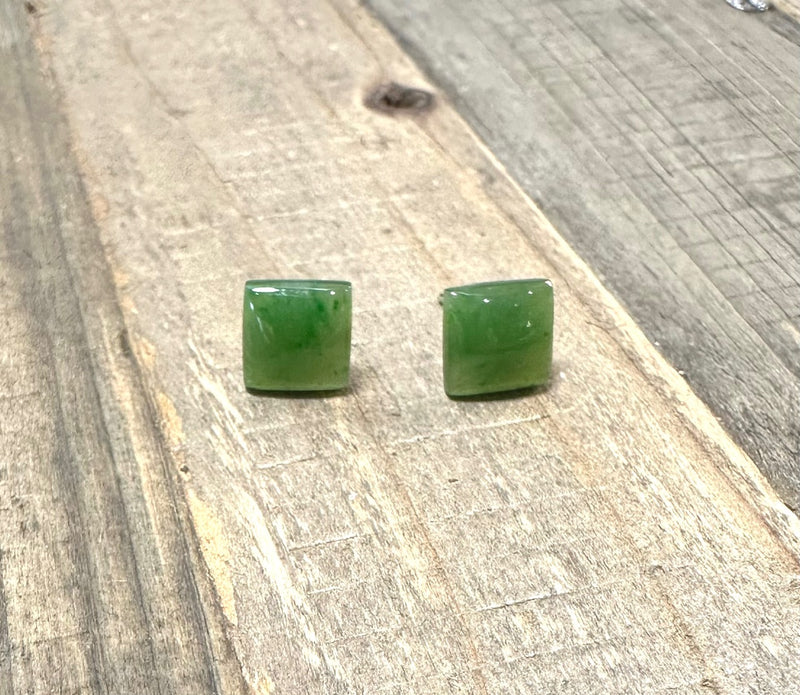 8mm Square Stud Earrings, 0947