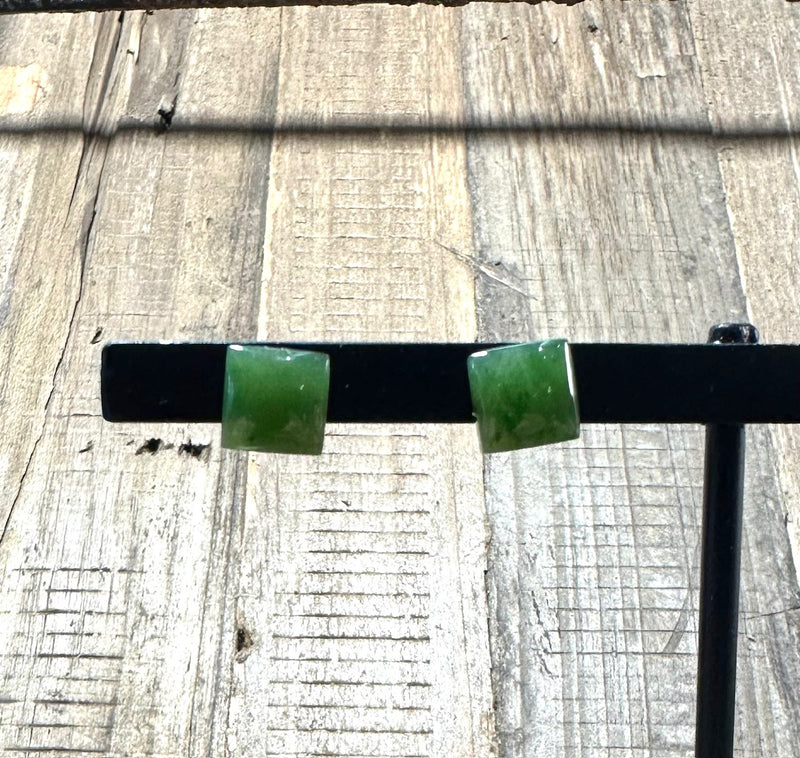 8mm Square Stud Earrings, 0947
