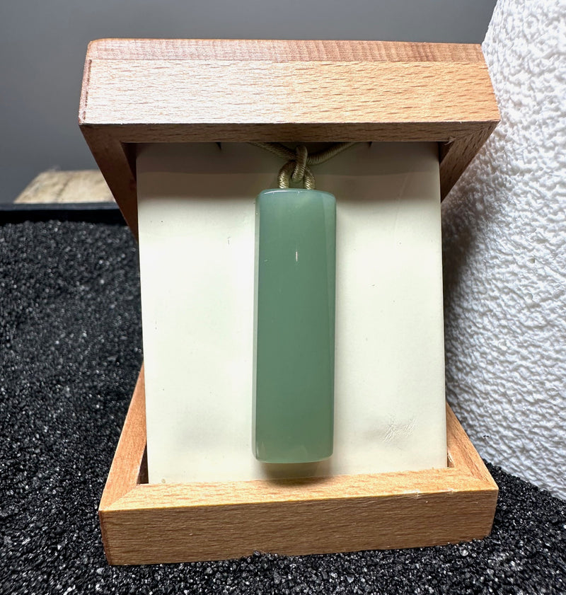 Siberian Jade Long Drop Pendant, 41mm