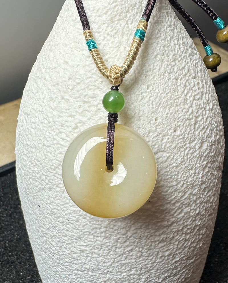 Cream/ Honey Pi Pendant, 24mm