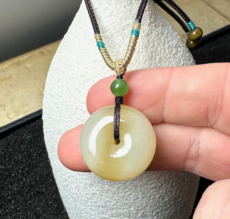 Cream/ Honey Pi Pendant, 24mm