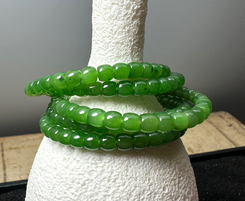 Siberian Jade Bracelet, 6mm x 5mm