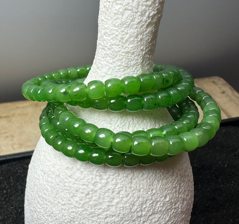 Siberian Jade Bracelet, 6mm x 5mm