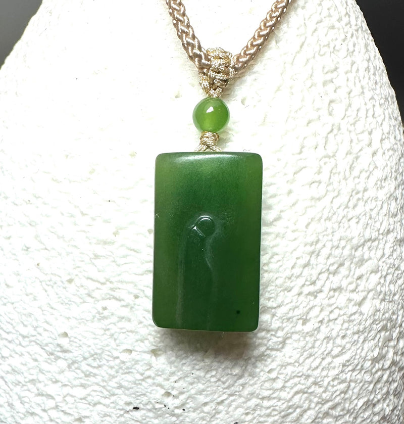 Small Siberian Jade Buddha Pendant, 25mm