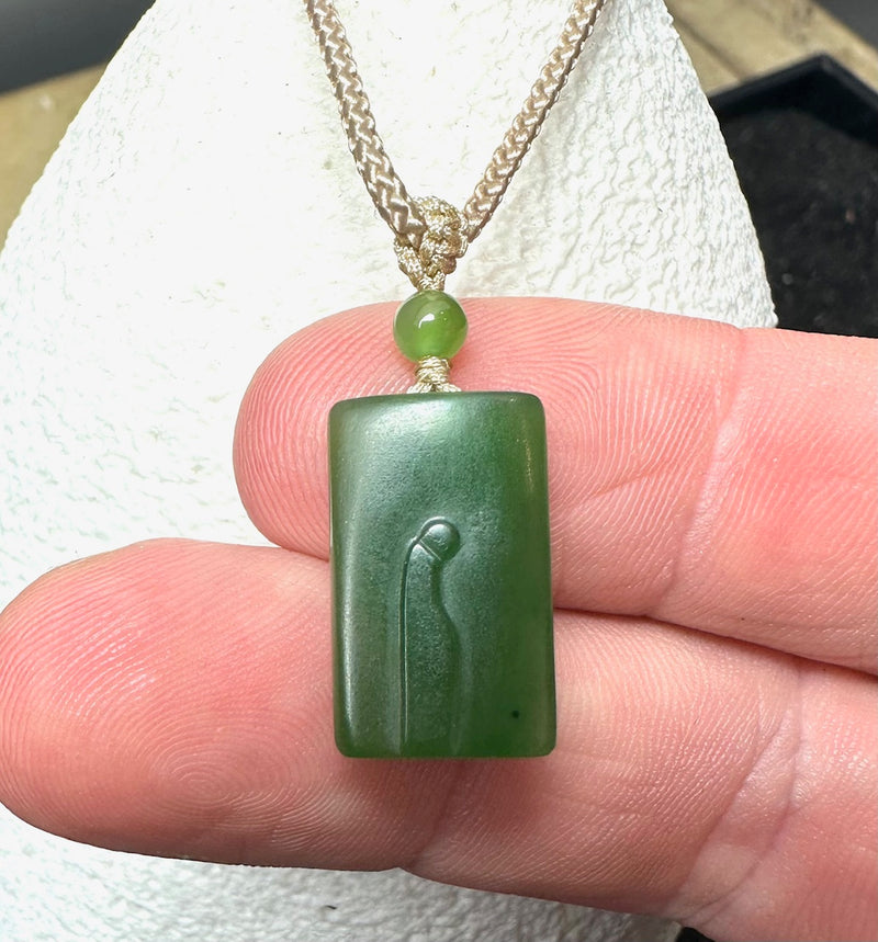Small Siberian Jade Buddha Pendant, 25mm
