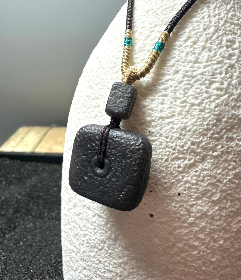 Purple Hue Texture Pi Pendant, 31mm