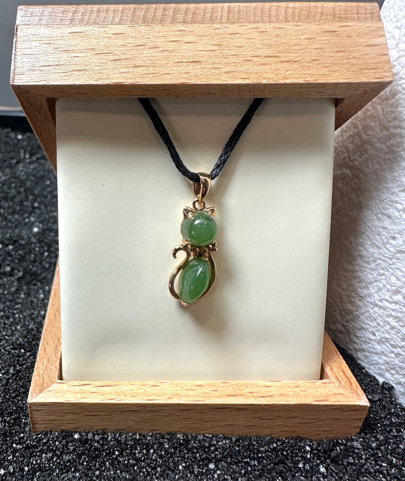 18k Rose Gold Cat Pendant