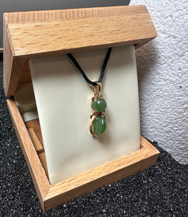 18k Rose Gold Cat Pendant