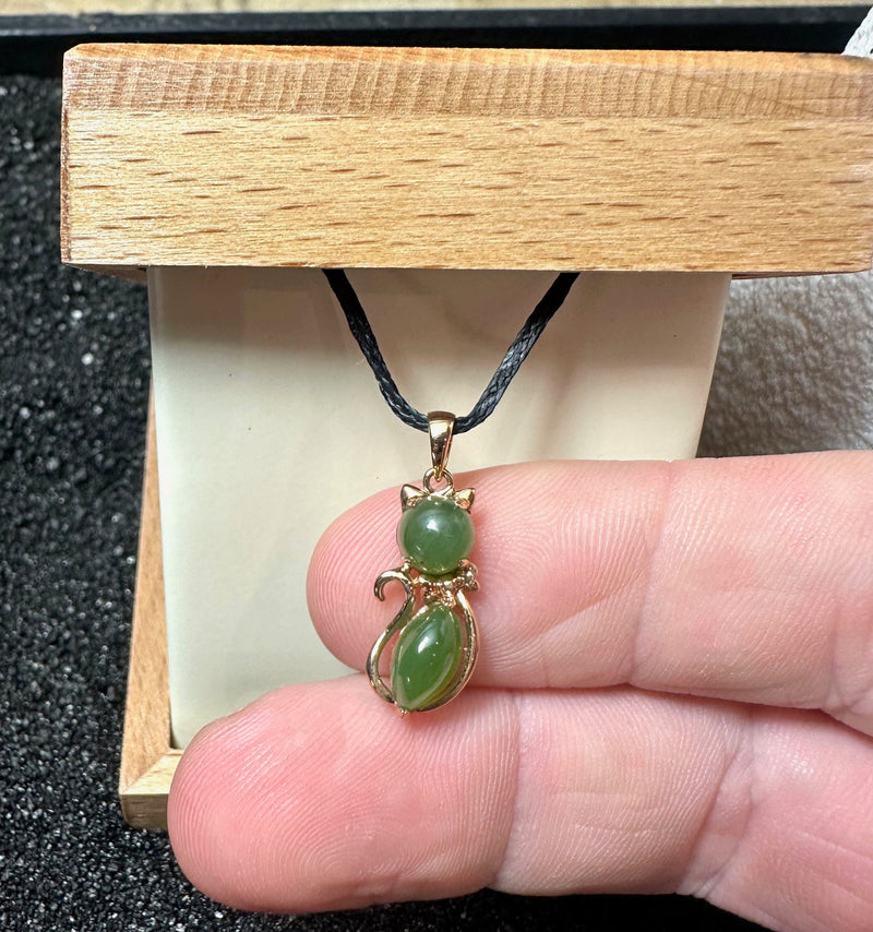 18k Rose Gold Cat Pendant