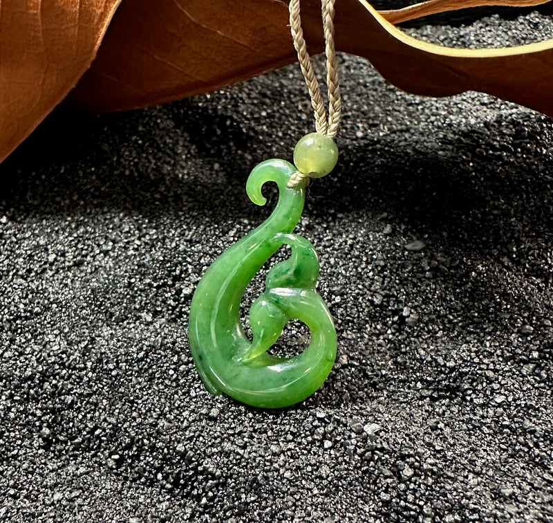 Whale Tail Fish Hook Pendant, 2868
