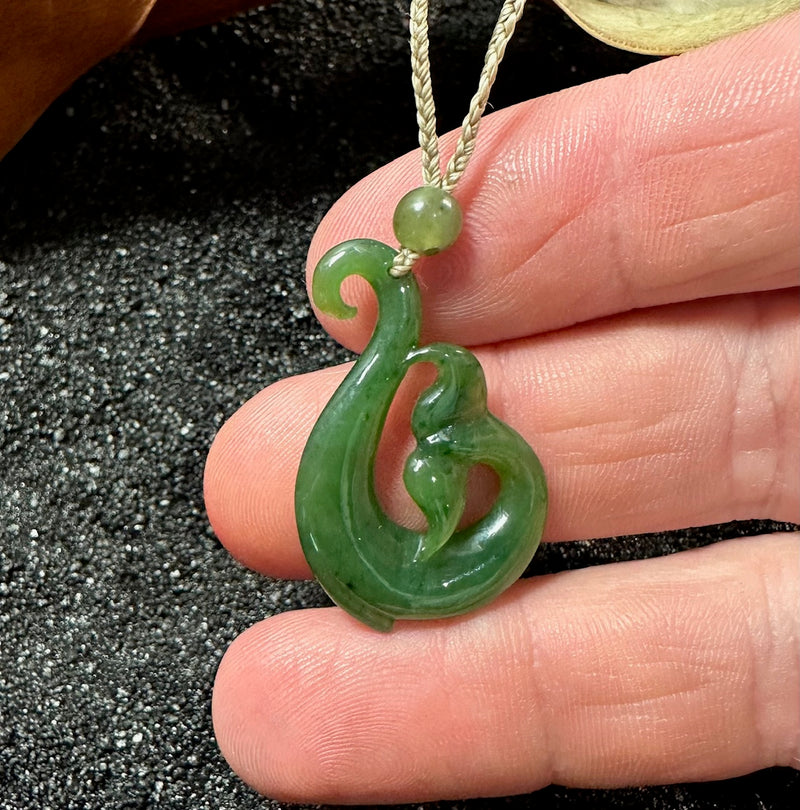 Whale Tail Fish Hook Pendant, 2868
