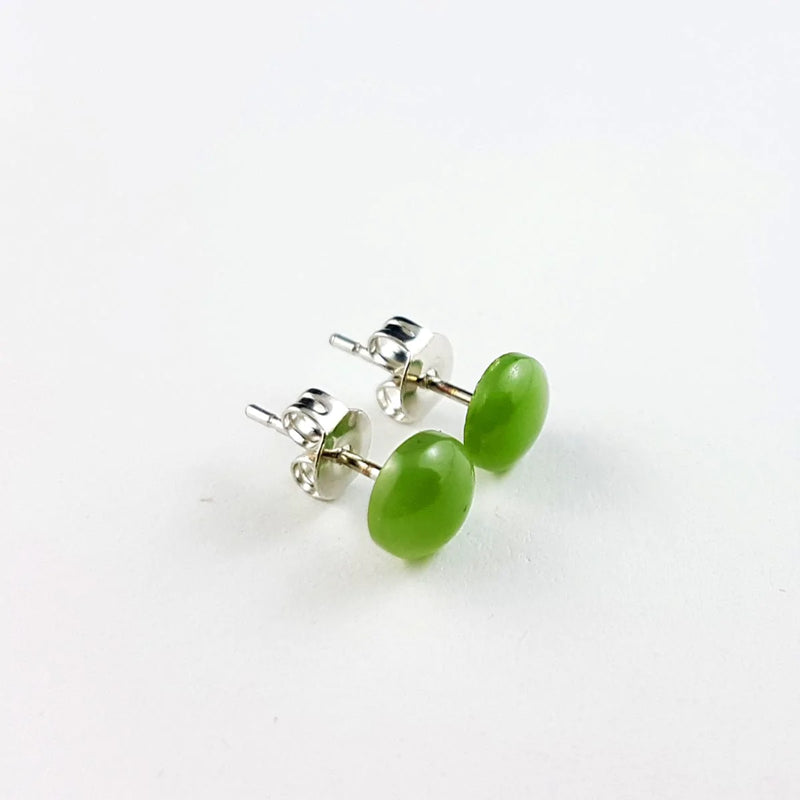 Jade Earrings – 6mm Flat - The Jade Store