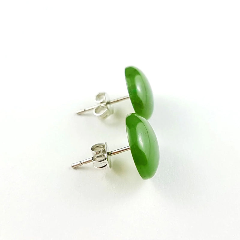 Jade Earrings - Oval Studs - The Jade Store