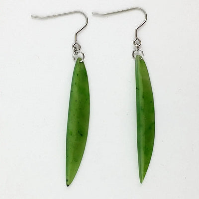 Jade Earrings - Long Leaf Earrings - The Jade Store