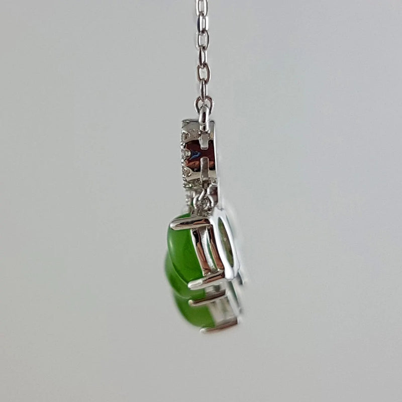 Jade Necklace – 5 Circles w/ Cabs - The Jade Store
