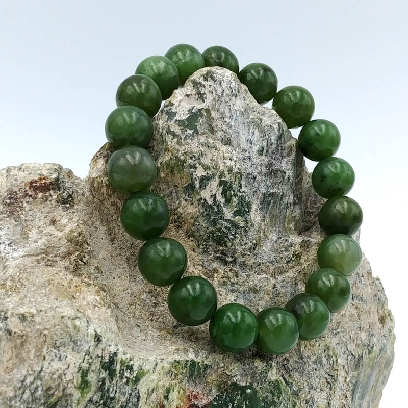 Jade Bracelet - 10mm Bead - The Jade Store