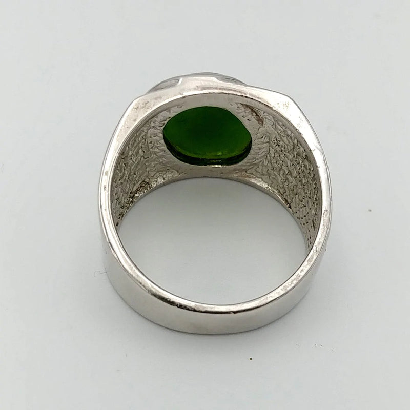 Jade Ring – Oval in Silver - The Jade Store