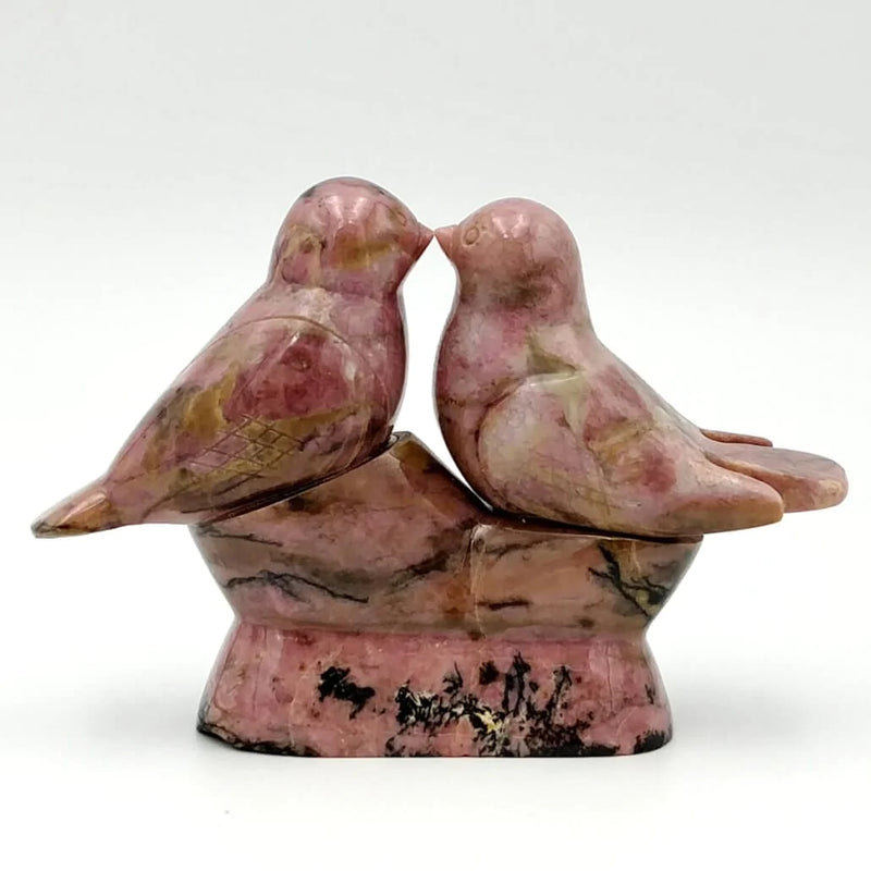 Rhodonite Lovebirds - The Jade Store