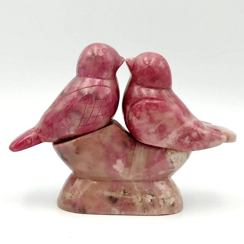 Rhodonite Lovebirds - The Jade Store