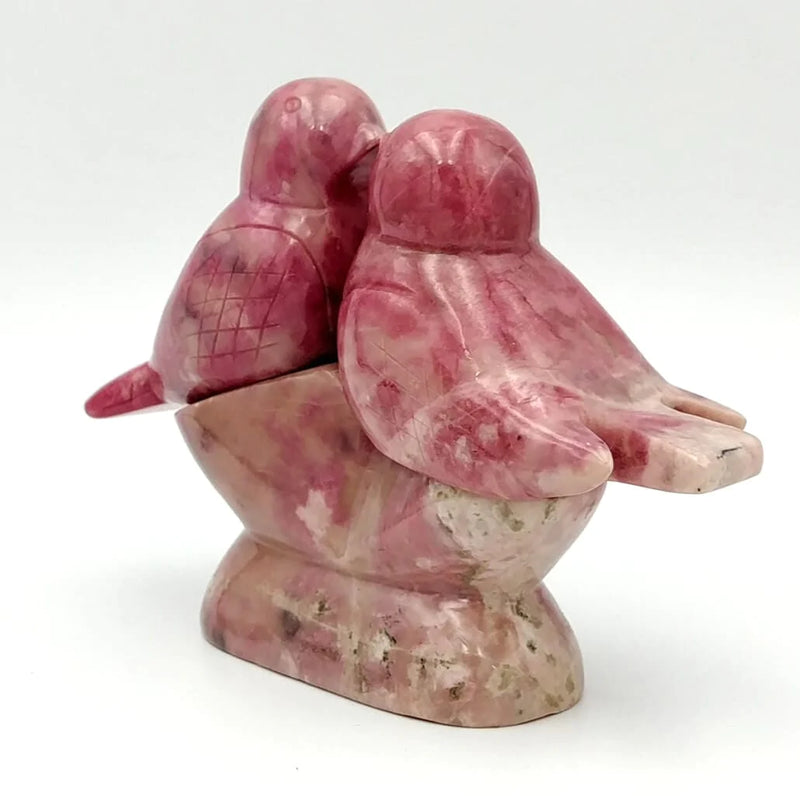 Rhodonite Lovebirds - The Jade Store