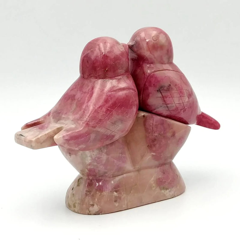 Rhodonite Lovebirds - The Jade Store