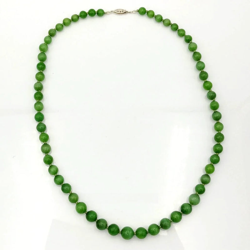 Jade Necklace - Graduated Beads Cat&