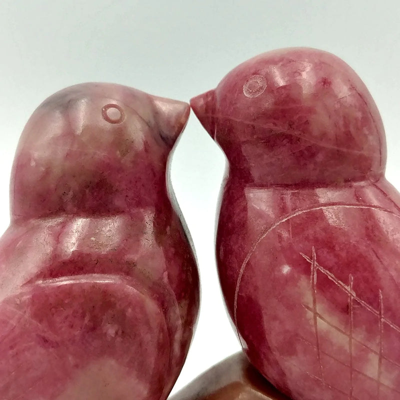 Rhodonite Lovebirds 3" - The Jade Store