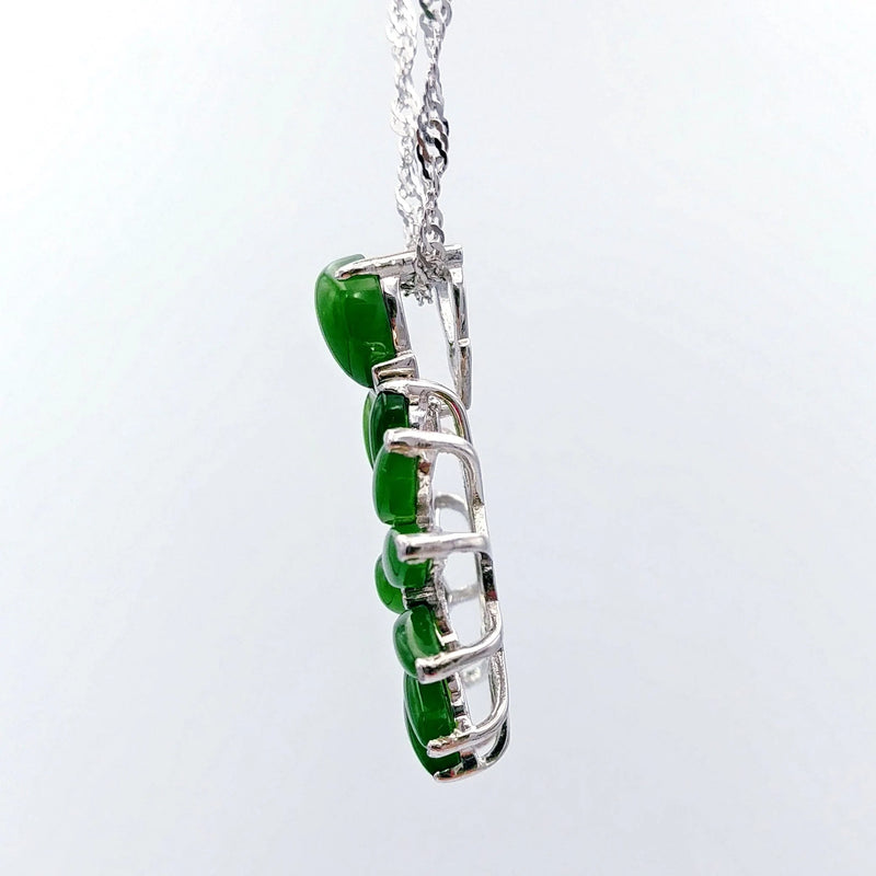 Jade Pendant - Flower 12 Cabs - The Jade Store