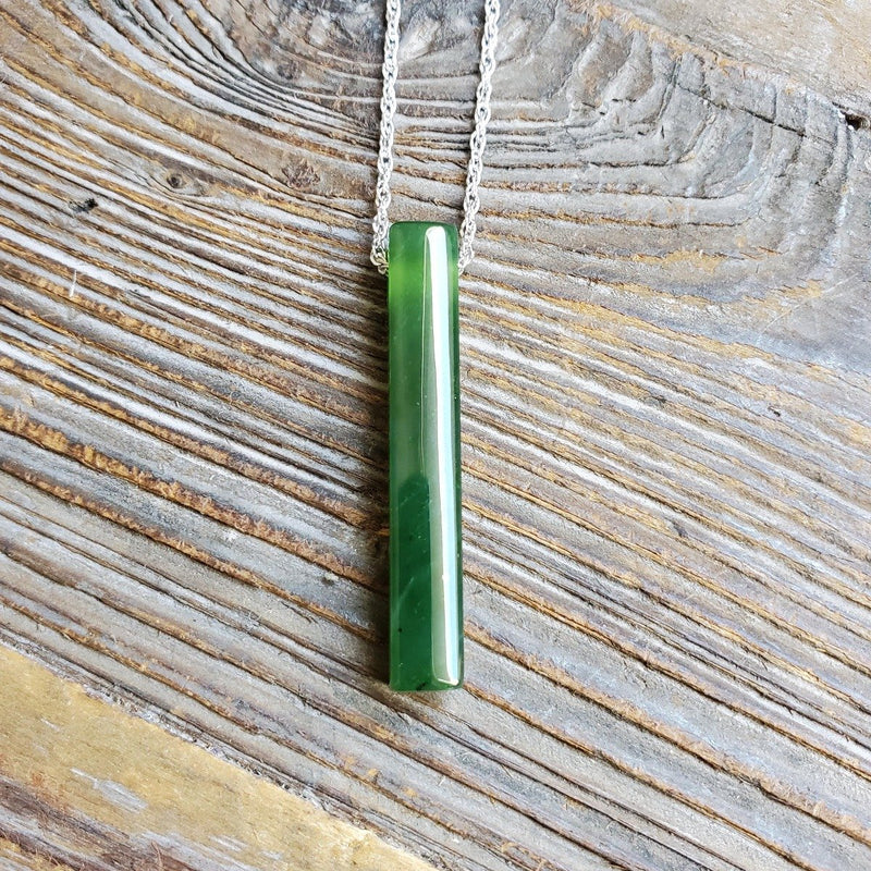 Jade Pendant Rectangle Drop
