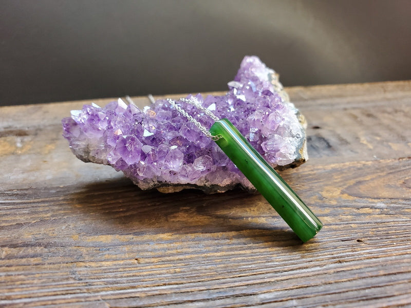Jade Pendant Rectangle Drop
