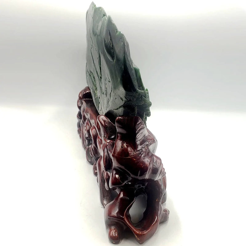 Jade Mountain Carving - Sages & River Scene - The Jade Store