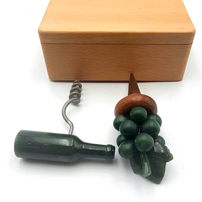 Jade Wine Stopper & Corkscrew Set - The Jade Store