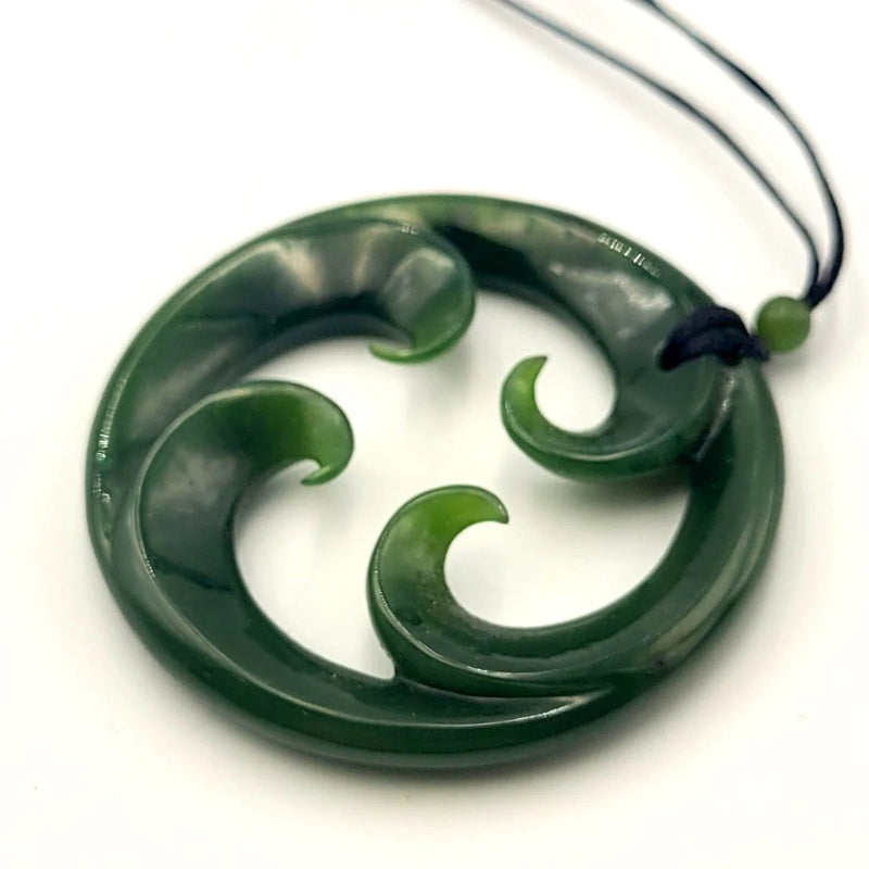 Jade Pendant - Quad Koru Spiral - The Jade Store