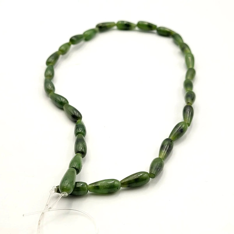 Jade Bead Strand - Drop Shaped 14mm - The Jade Store
