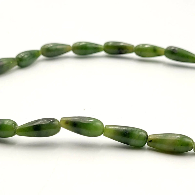 Jade Bead Strand - Drop Shaped 14mm - The Jade Store