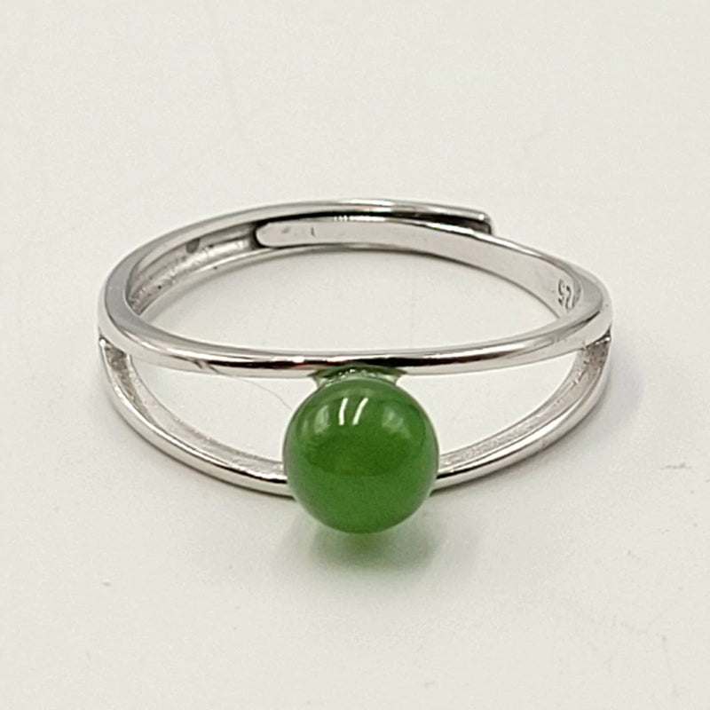 Jade Ring - Ball in Silver Split - The Jade Store