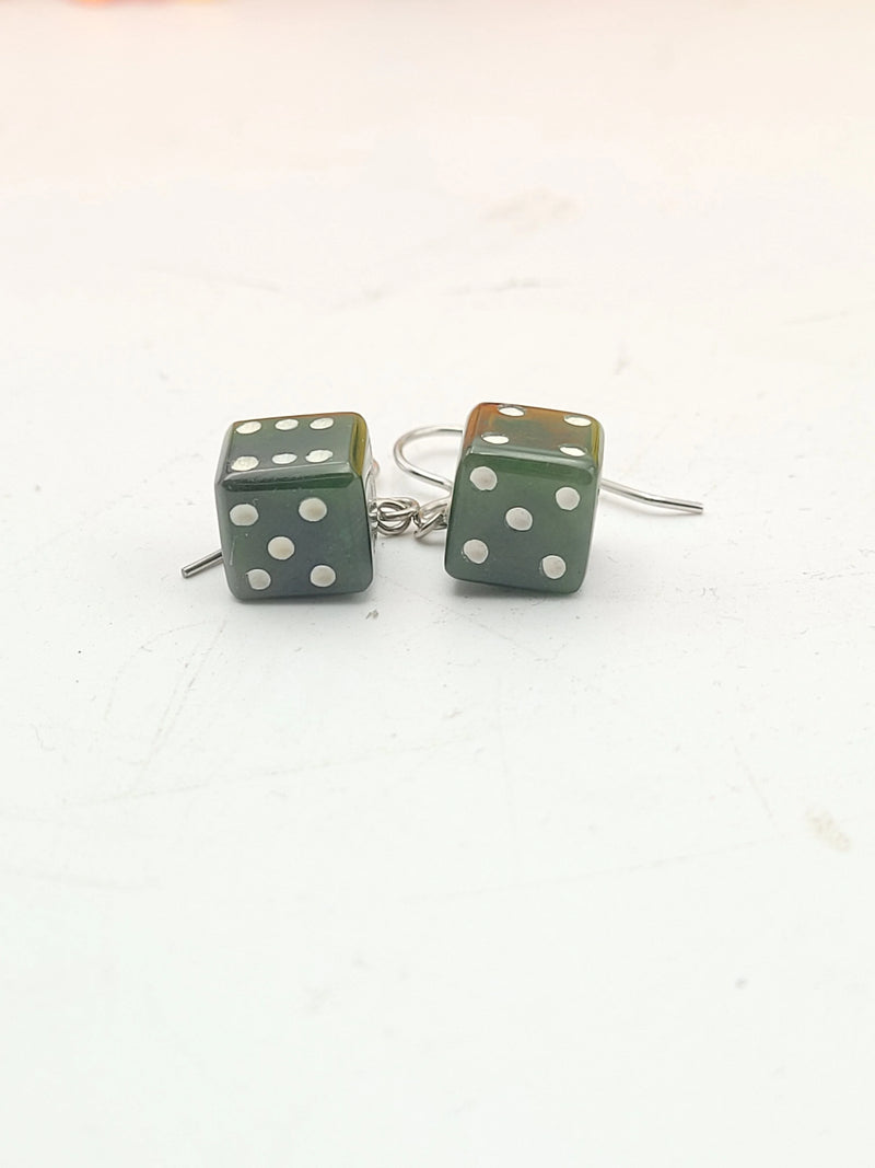 Earrings Dice Charms - The Jade Store