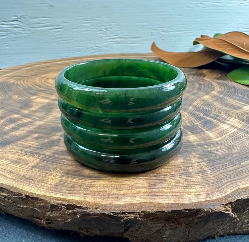 Canadian Nephrite Jade Bangles - Multiple Sizes